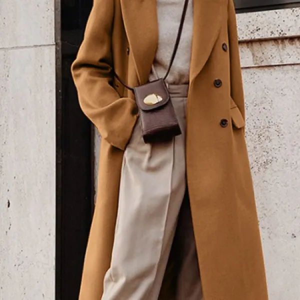 Long Woolen Coat - Kalesafe.com 