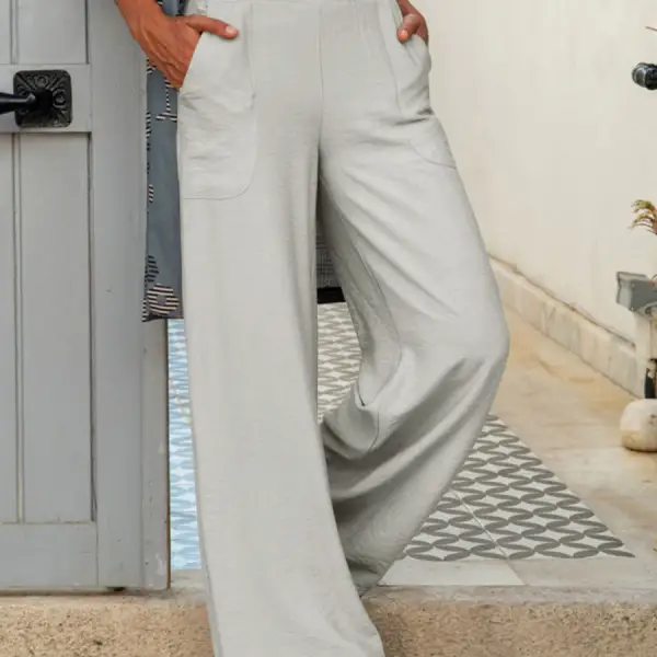 Casual Loose Solid Color Beach Pants Only $15.89 - Wayrates.com 