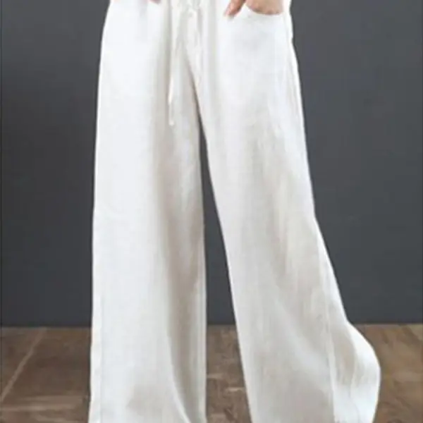 Literary Cotton And Linen Loose Wide-Leg Pants Only $21.89 - Wayrates.com 