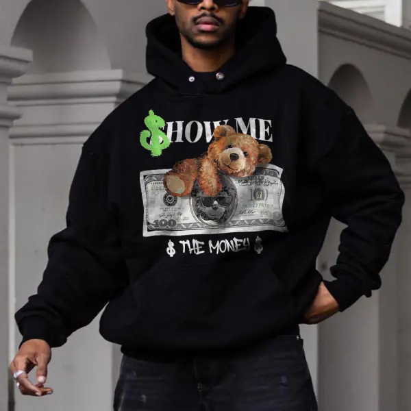 Teddy Bear Print Men's Sweatshirt - Localziv.com 