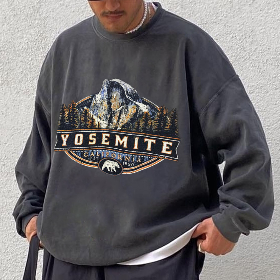 

Yosemite Print Vintage Sweatshirt