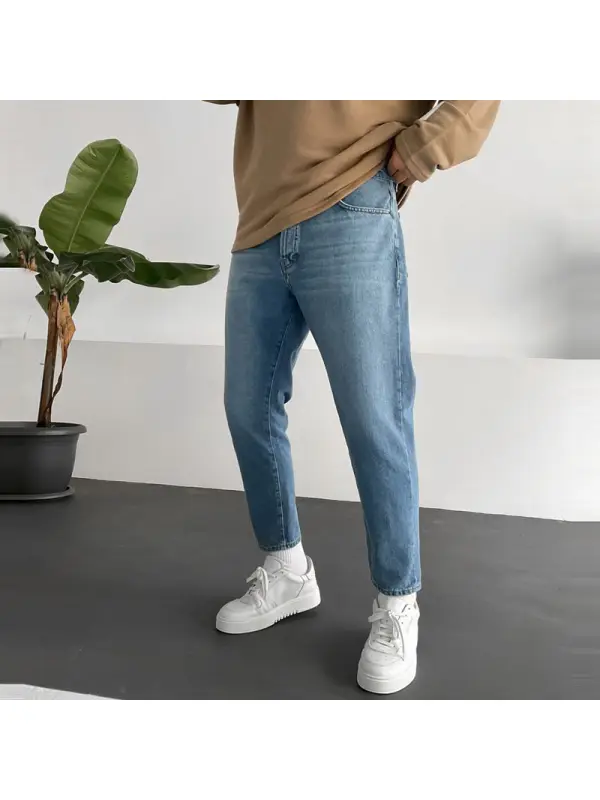Mens Fashion Wash Denim Trousers - Machoup.com 