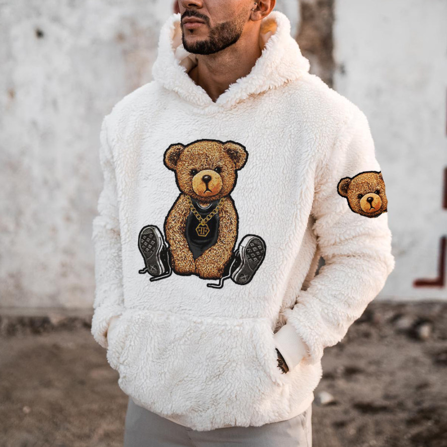

Lamb Bear Wool Warm Casual Sweatshirt
