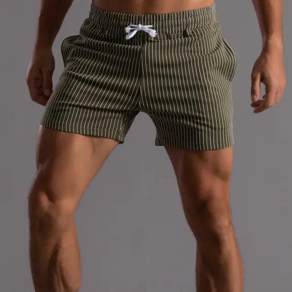 Men's Striped Track Shorts - Fineyoyo.com 