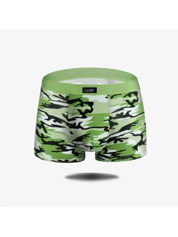 Men's Camouflage Print Modal Breathable Mid-waist Underwear - Localziv.com 