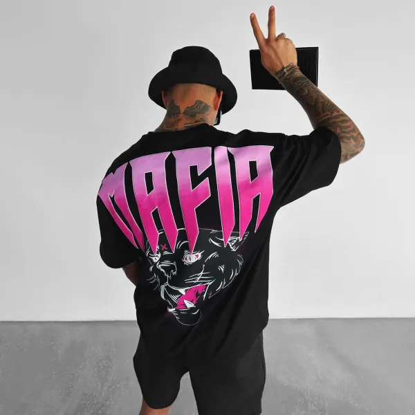 Oversized Trendy Print T-shirt - Craftshock.com 