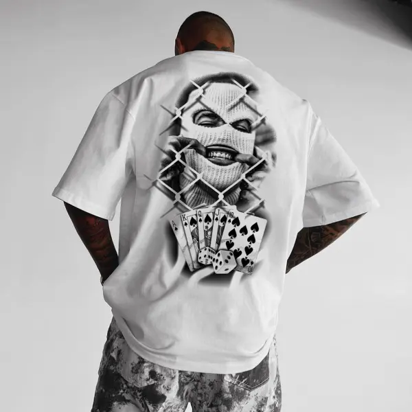 Men's Printed Fashion Plus Size Versatile T-Shirt - Keymimi.com 