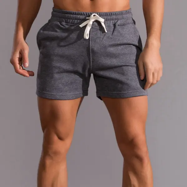 Men's Solid Color Lace-up Shorts - Villagenice.com 