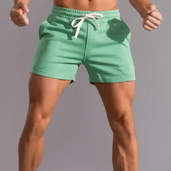 Men's Solid Color Tight Shorts - Ootdyouth.com 