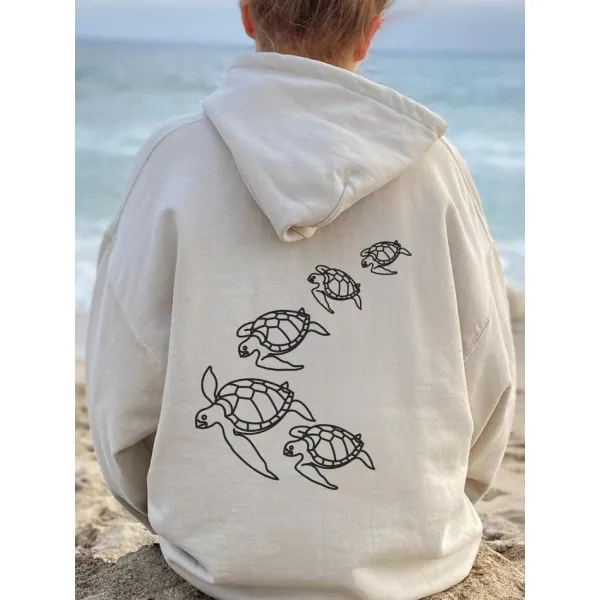 Vintage Turtle Surf Hoodie - Yiyistories.com 