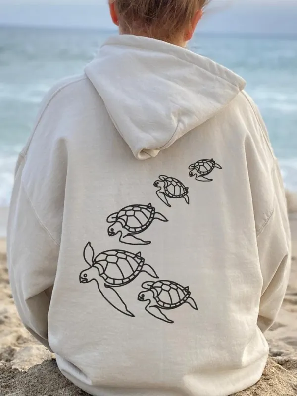 Vintage Turtle Surf Hoodie - Aptkoi.com 