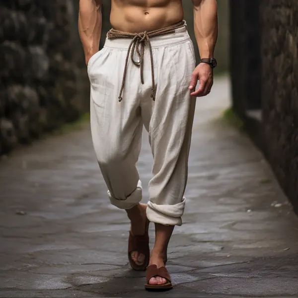 Men's Breathable Linen Casual Pants - Keymimi.com 