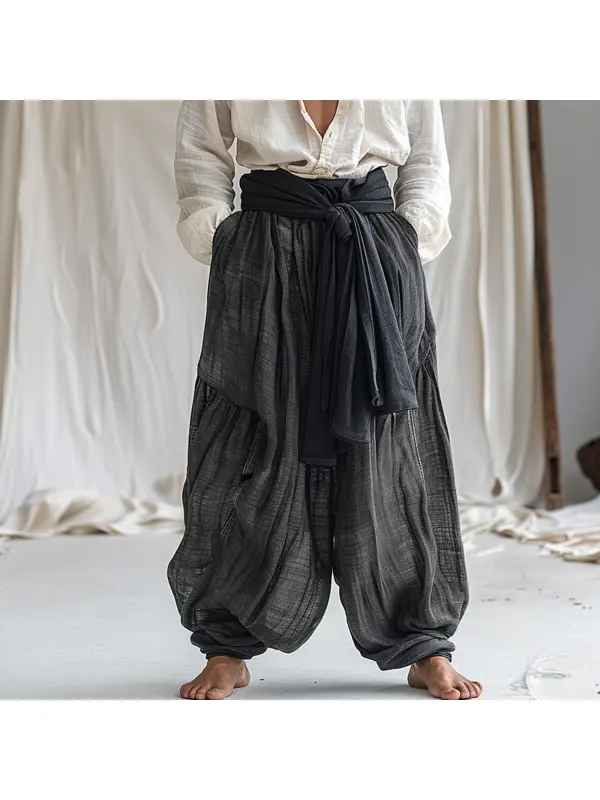 Men's Oversized Linen Pants - Timetomy.com 