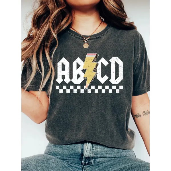 Abcd Teacher Comfort Colors Shirt, Kindergarten Teacher Shirt - Localziv.com 