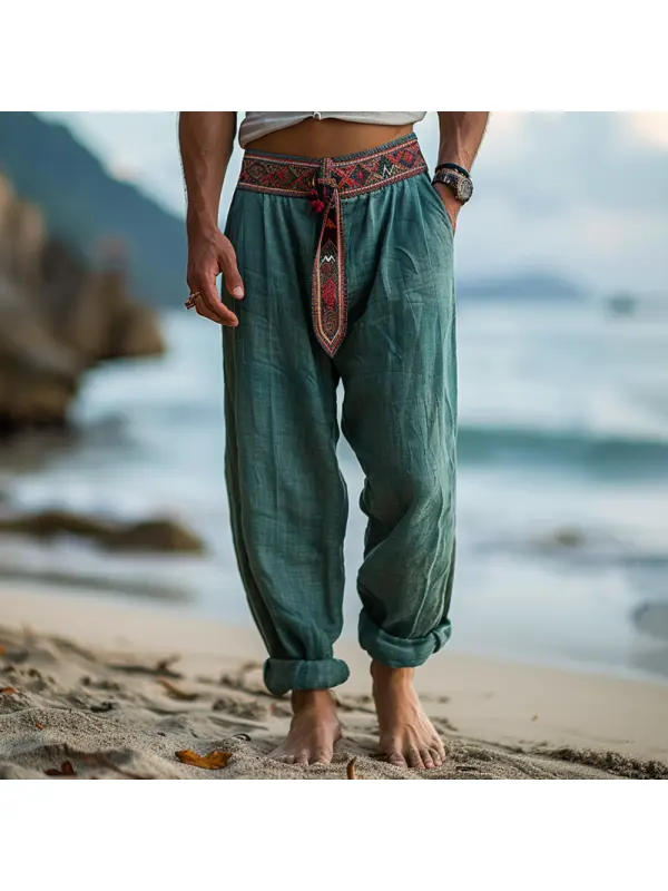 Retro Loose Breathable Men's Linen Casual Pants - Shopyiyistories.com 