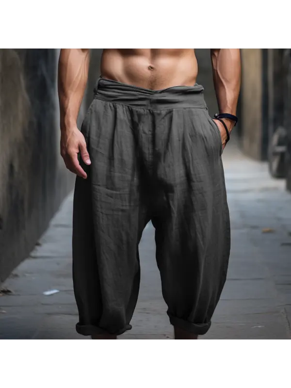 Men's Holiday Linen Loose Casual Pants - Anrider.com 