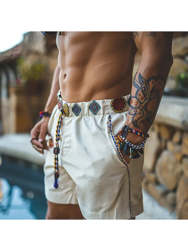 Ethnic Retro Casual Shorts Bohemian Style Shorts - Ootdmw.com 