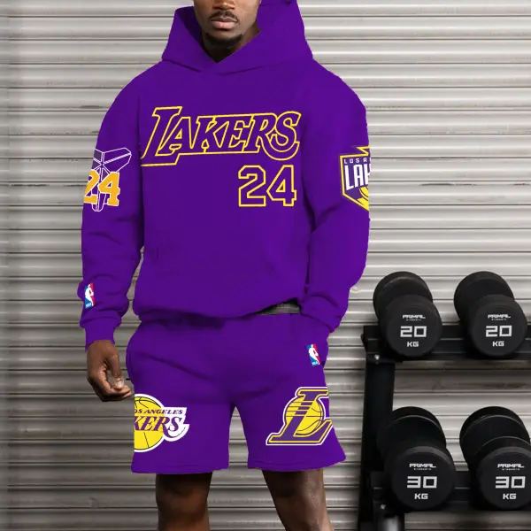 Men's Oversized 24 Shorts & Hoodie Suit - Dozenlive.com 