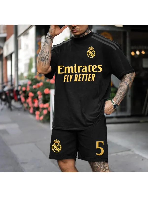 Men's RM 7 Home Court Printed Jersey Casual Sports Shorts Suit - Timetomy.com 