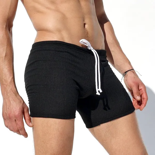 Men's Solid Color Tight Sexy Shorts - Localziv.com 