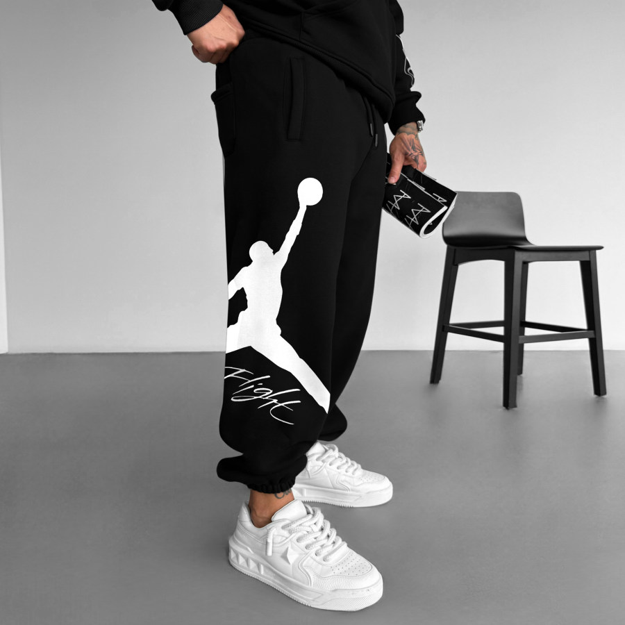 

Men's Street Style Basketball Print Sweatpants