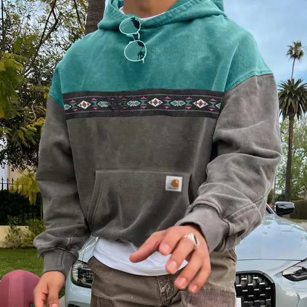 Vintage Unisex Aztec Hoodie - Cotosen.com