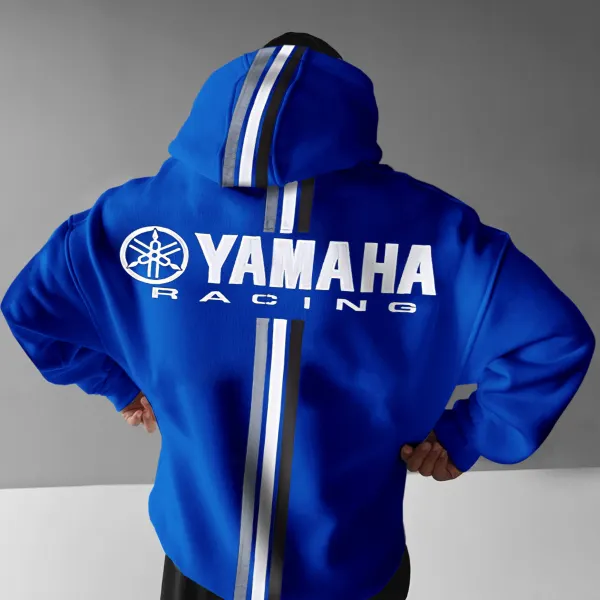 Oversized Yamaha Hoodie Racing Street Print Hoodie - Upgradecool.com 