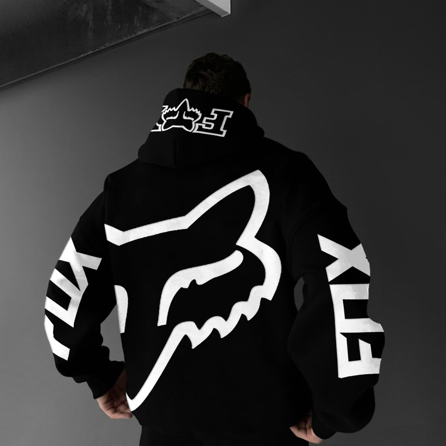 

Oversize Racing Print Hoodie