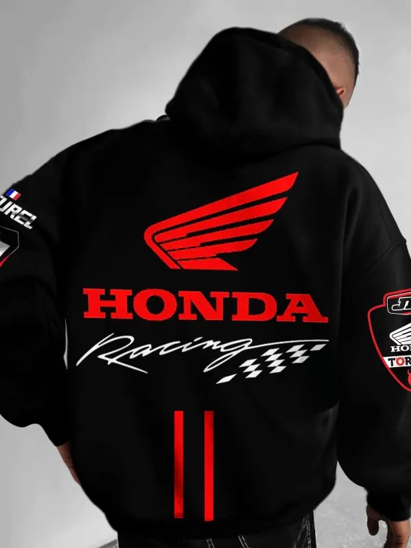 Unisex Oversized Racing Printed Hoodie - Menbarn.com 