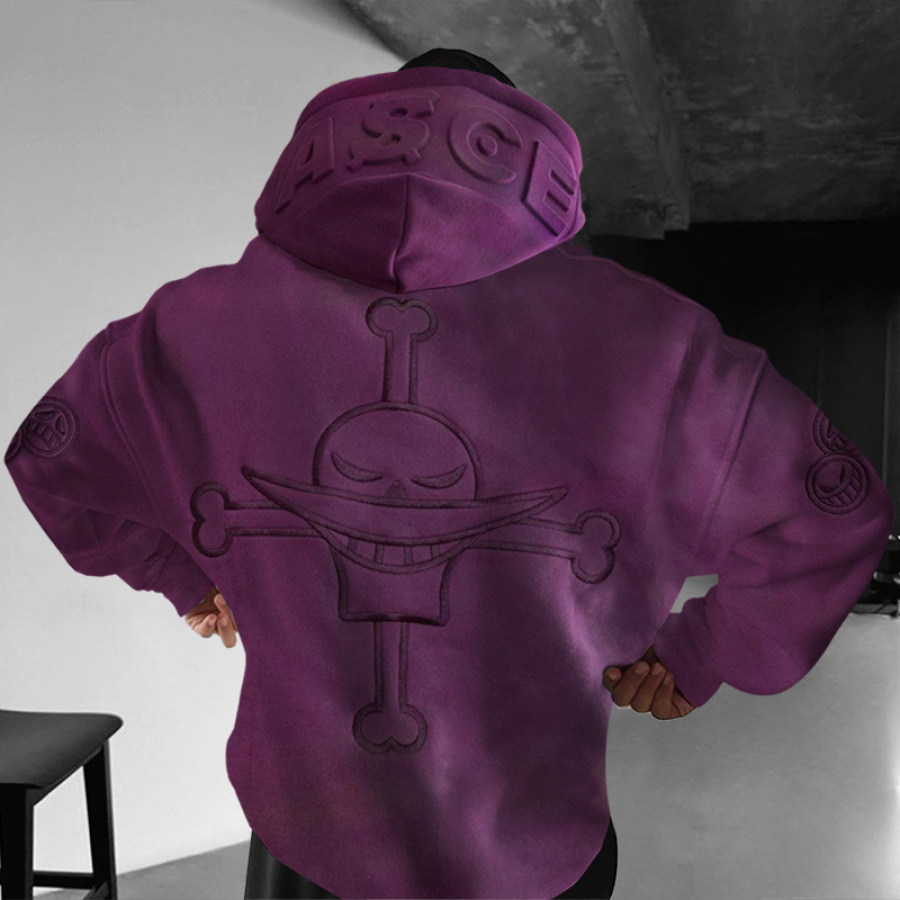 

Oversized Unisex Anime Embroidered Casual Hoodie