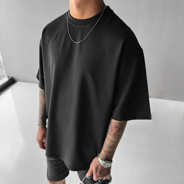 Neutral Simple Basic Solid Color T-shirt - Localziv.com 