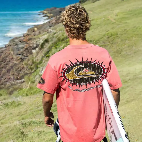 Men's Retro Quicksilver Surf T-Shirt - Cotosen.com