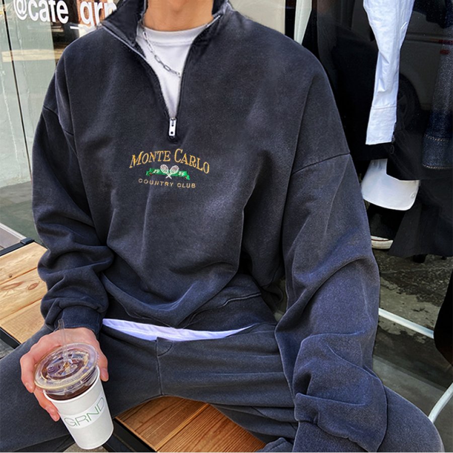 

Mente Carlo Vintage Half Zip Sweatshirt