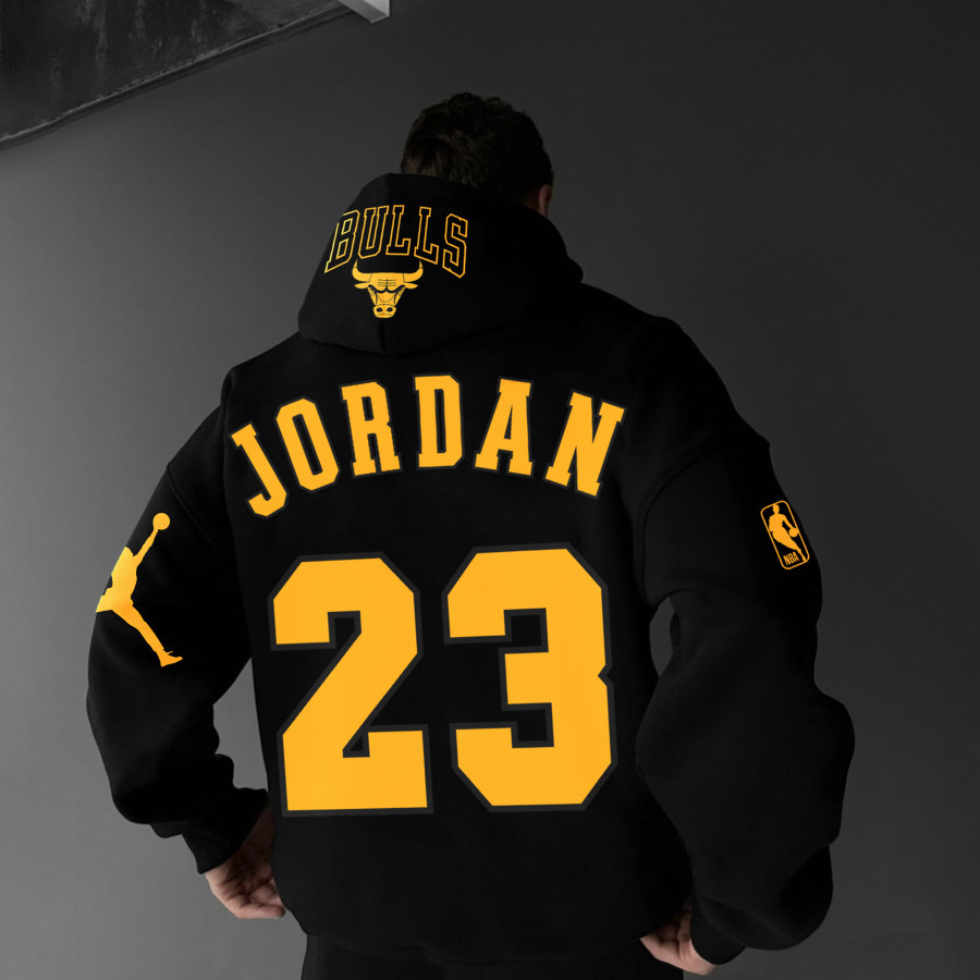 

Oversized Street Style Basketball Print Hoodie Chicago 23 Hoodie