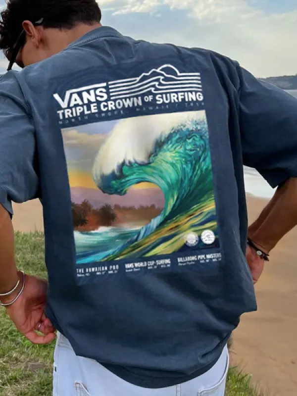 Vintage Logo Poster Surf T Shirt - Menbarn.com 