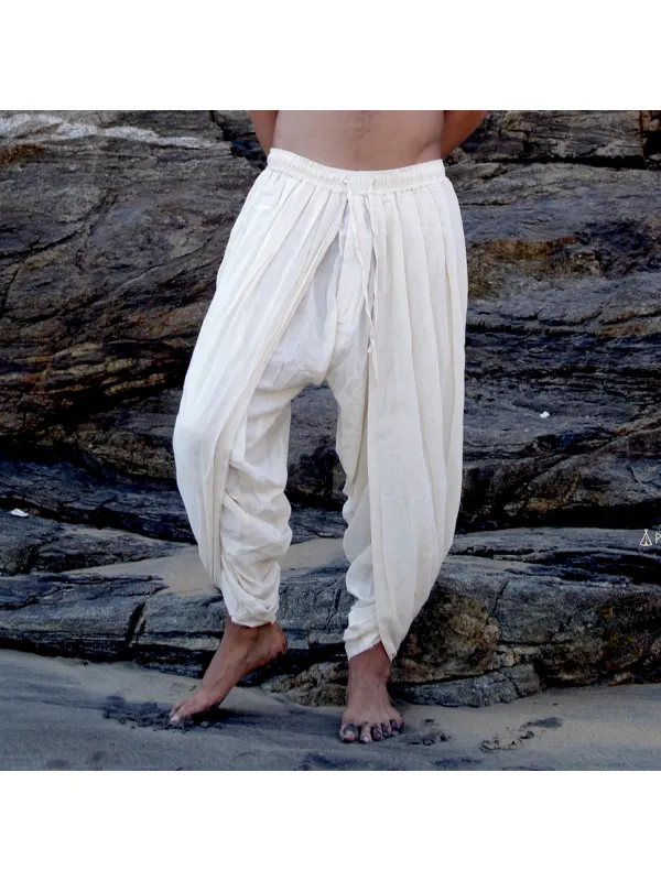 Casual Linen Pants Comfortable Breathable Men's Tropical Holiday Relax Cotton Loose Casual Pants - Ininrubyclub.com 