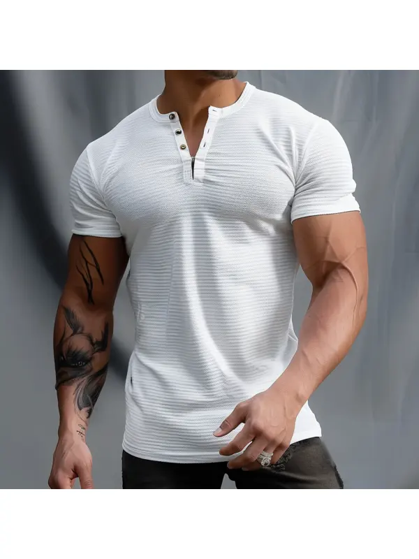 Men's Leisure Fitness Tight T-shirt - Timetomy.com 