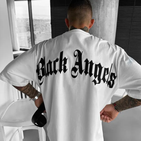 Oversize Black Angels T-Shirt - Spiretime.com 