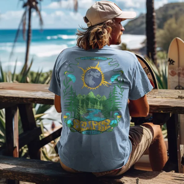 Unisex Vintage Holiday Sun Print Surfwear Printed T-Shirt - Anurvogel.com 