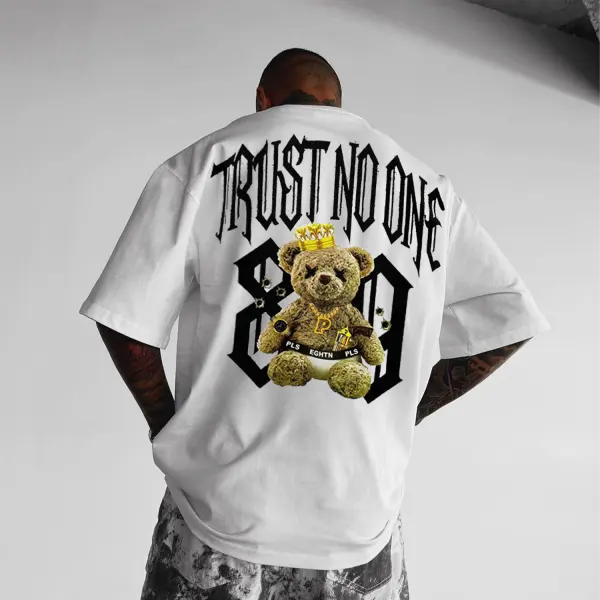 Oversized Cool Bear Printed Tee - Dozenlive.com 