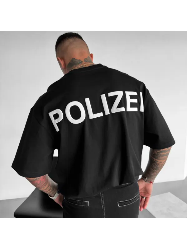 Unisex Casua Polizei T-shirt - Frontiercool.com 