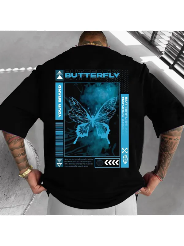 Butterfly Oversized Men's T-Shirt - Timetomy.com 