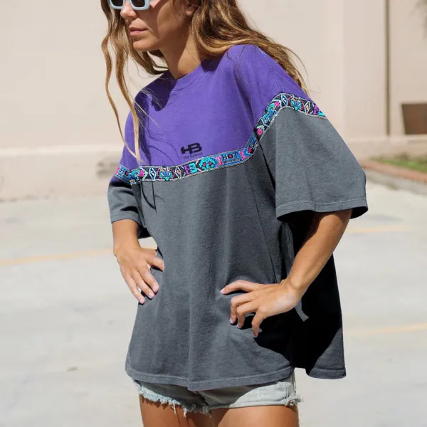 Casual Vintage Print Surf T-Shirt - Localziv.com 