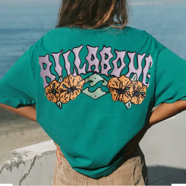 Vintage Billabong Surf Printed T-shirt - Localziv.com 