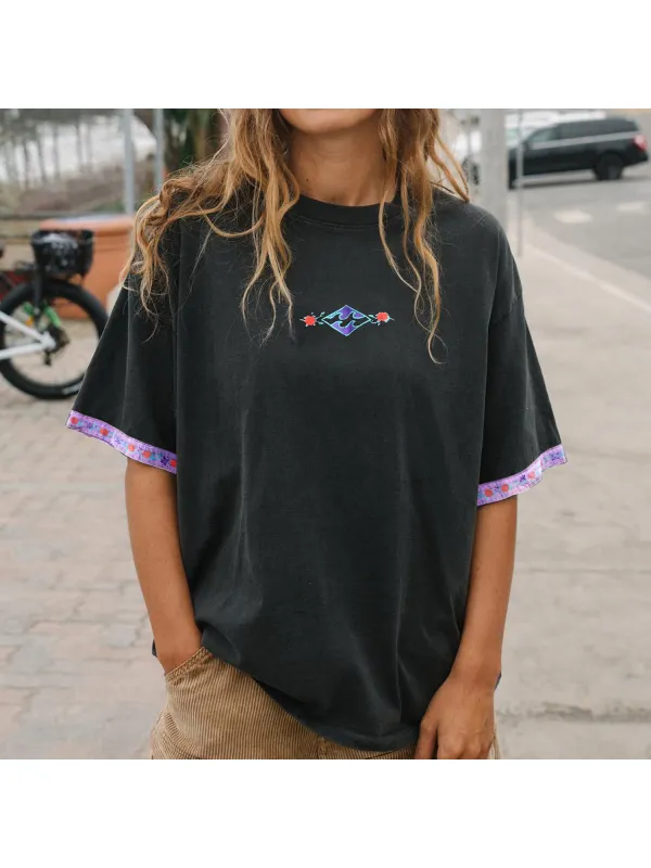 Casual Vintage Print Surf T-Shirt - Ootdmw.com 