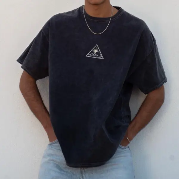 Men's Casual Retro Print Surf T-Shirt - Pipersuper.com 