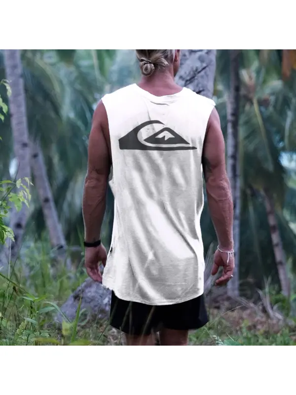 Men's Vintage Simple Surf Sleeveless - Ootdmw.com 