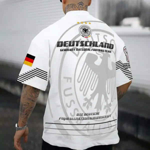 Men's UEFA EURO 2024 Loose Short Sleeve Oversized T-Shirt - Cotosen.com