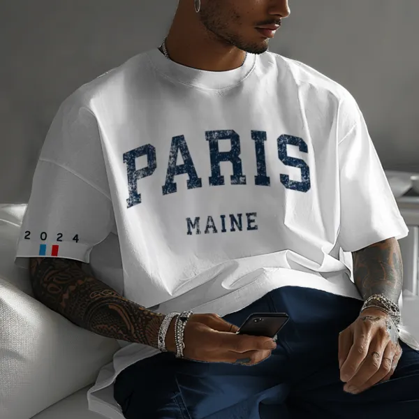 Unisex Paris France 2024 National Oversized T-shirt - Spiretime.com 