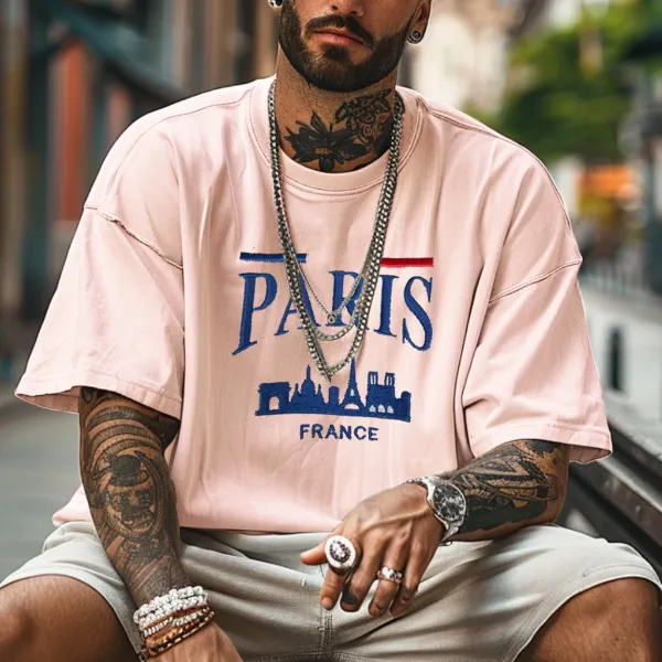 Unisex Vintage PARIS 2024 Printed Oversized T-shirt - Wayrates.com 